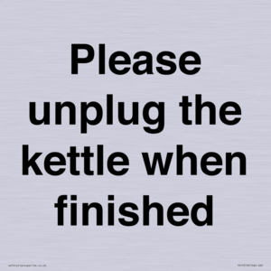 Please unplug the kettle when finished